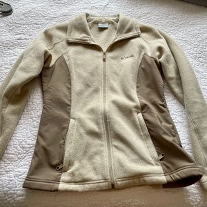 Tan Columbia Fleece Zip-up Jacket